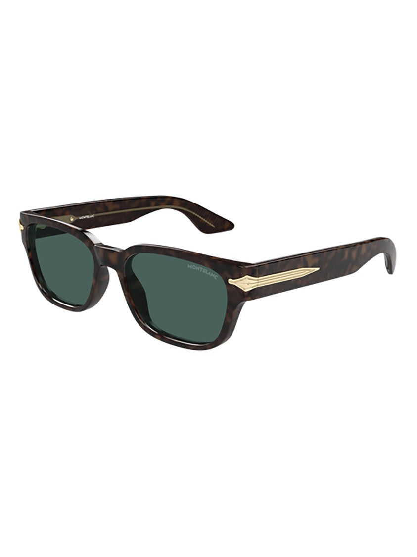 Montblanc Tortoiseshell Rectangular Sunglasses