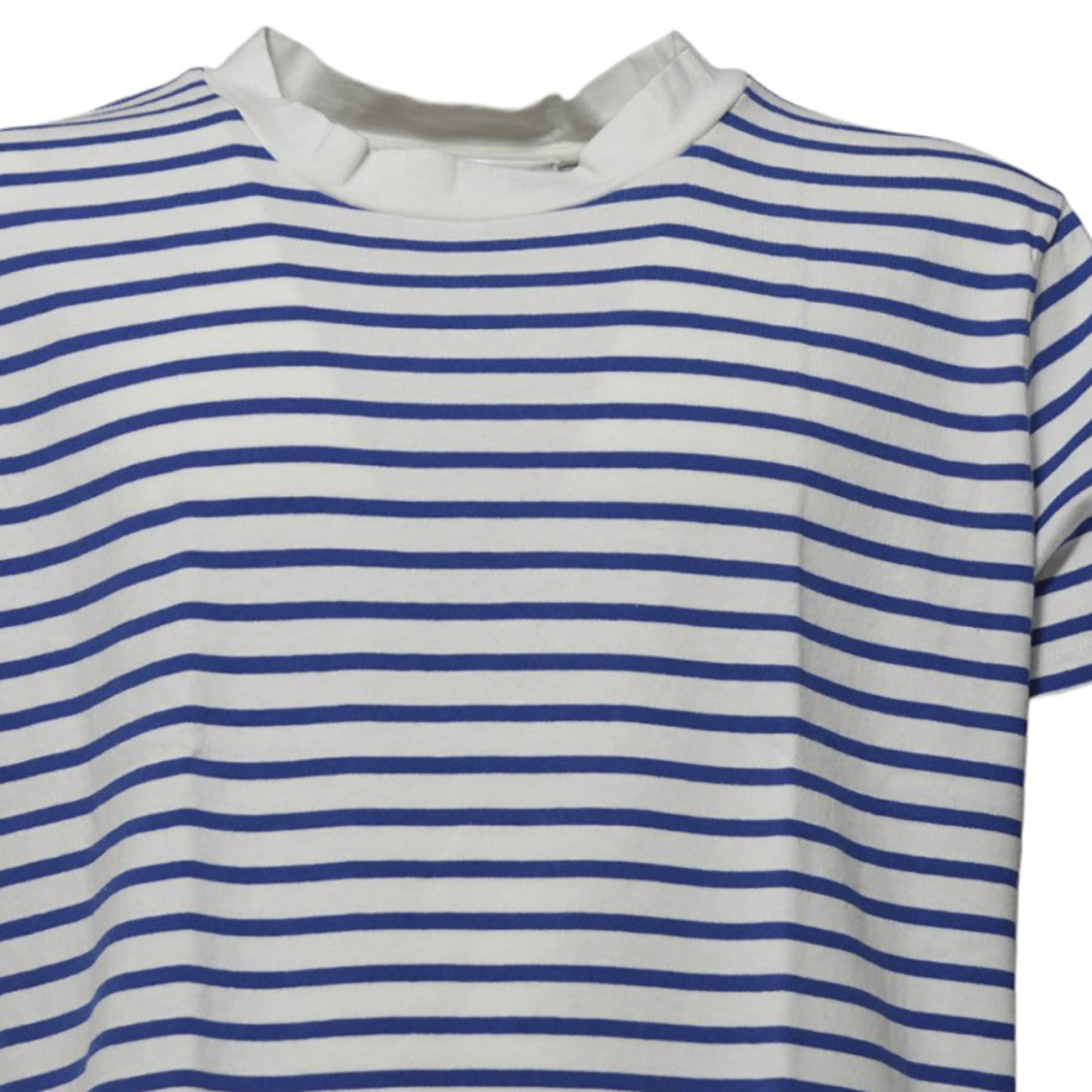 Our Legacy Bliss White Cotton T-Shirt With Blue Stripes