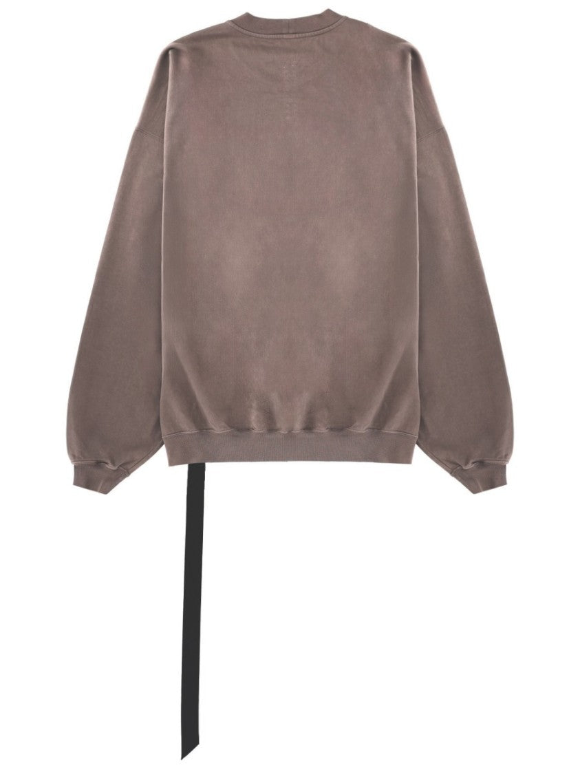 Drkshdw By Rick Owens Taupe Hun Crewneck Oversized Sweatshirt