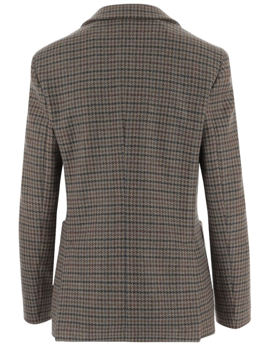 Lardini Multi Houndstooth Cashmere Jacket