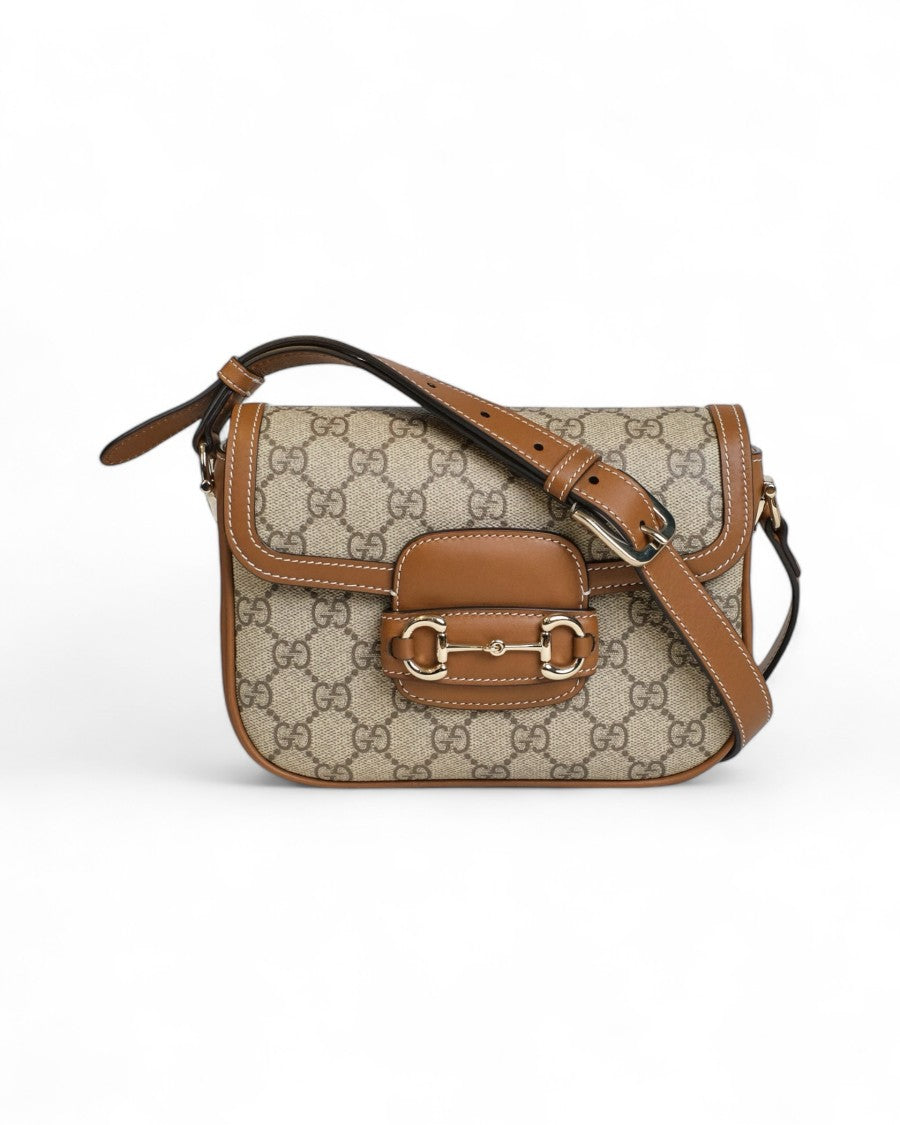 Gucci Horsebit 1955 Mini Gg Supreme Marrone