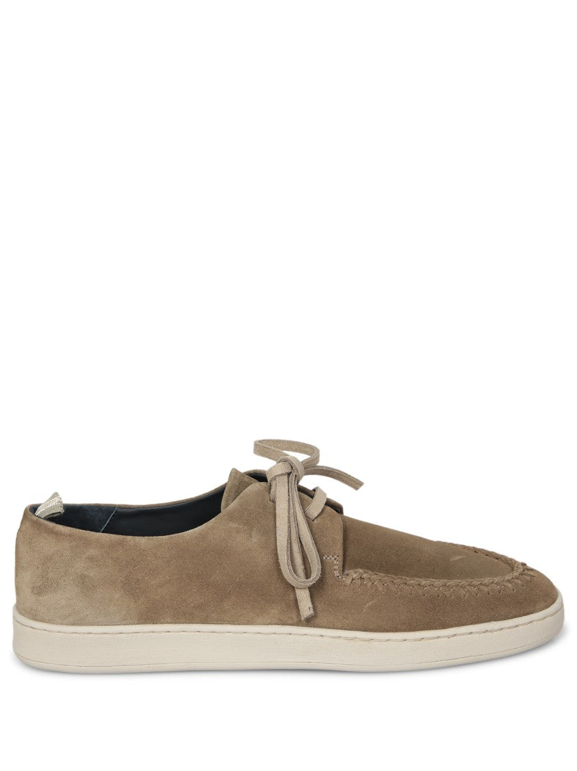 Officine Creative Soft Lead Suede Loafers With Refined Laces
