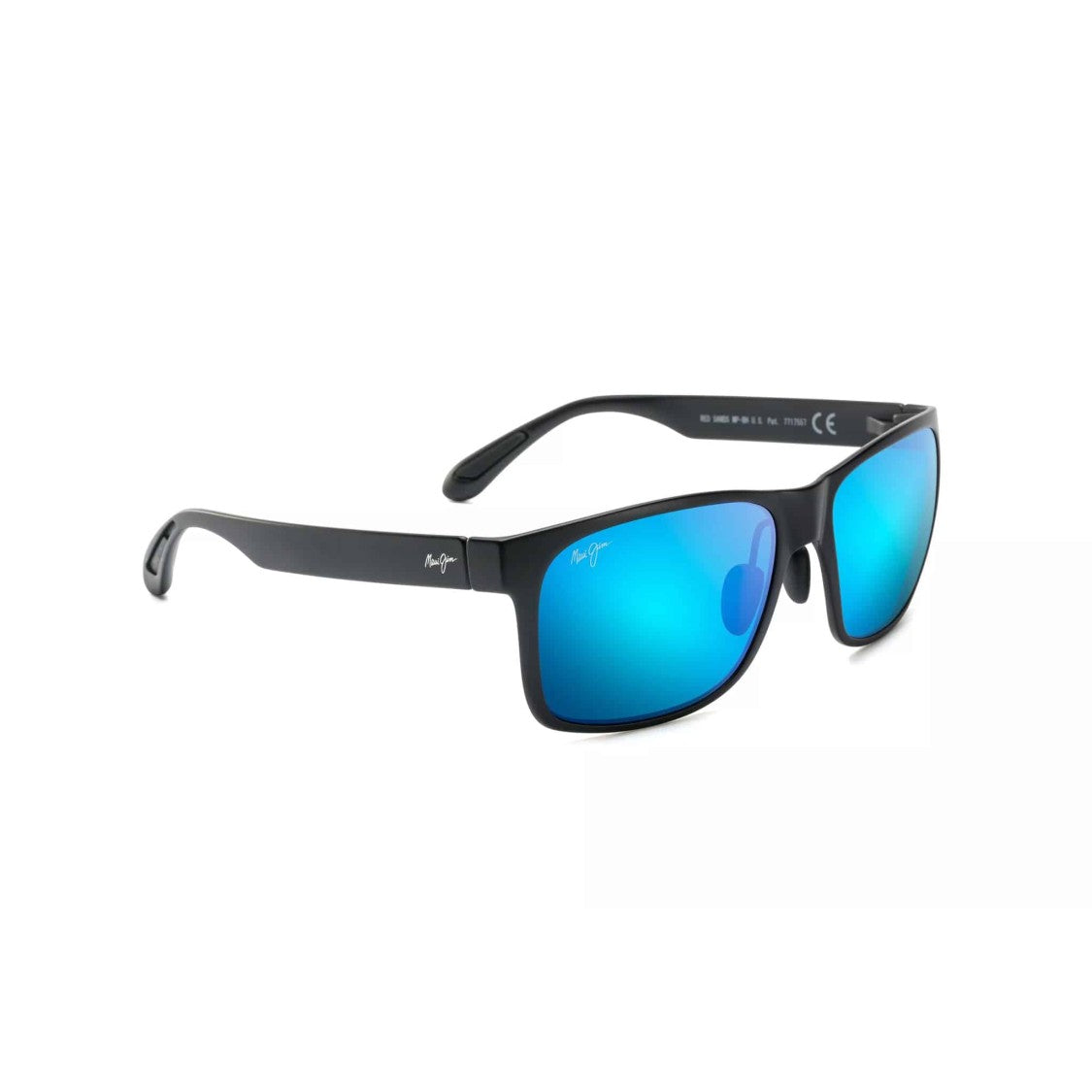 Maui Jim Black Mj0432s Matte Rectangular Sunglasses