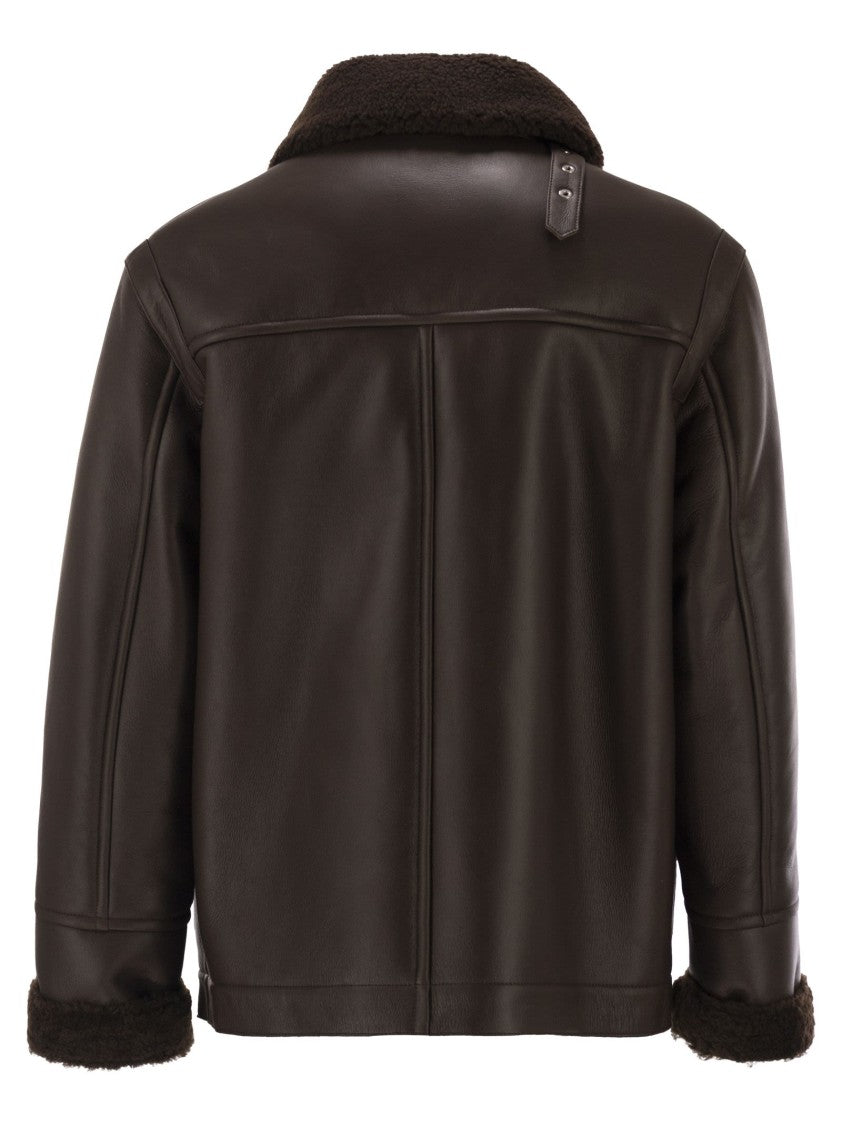 Pt Torino Shearling Aviator Jacket