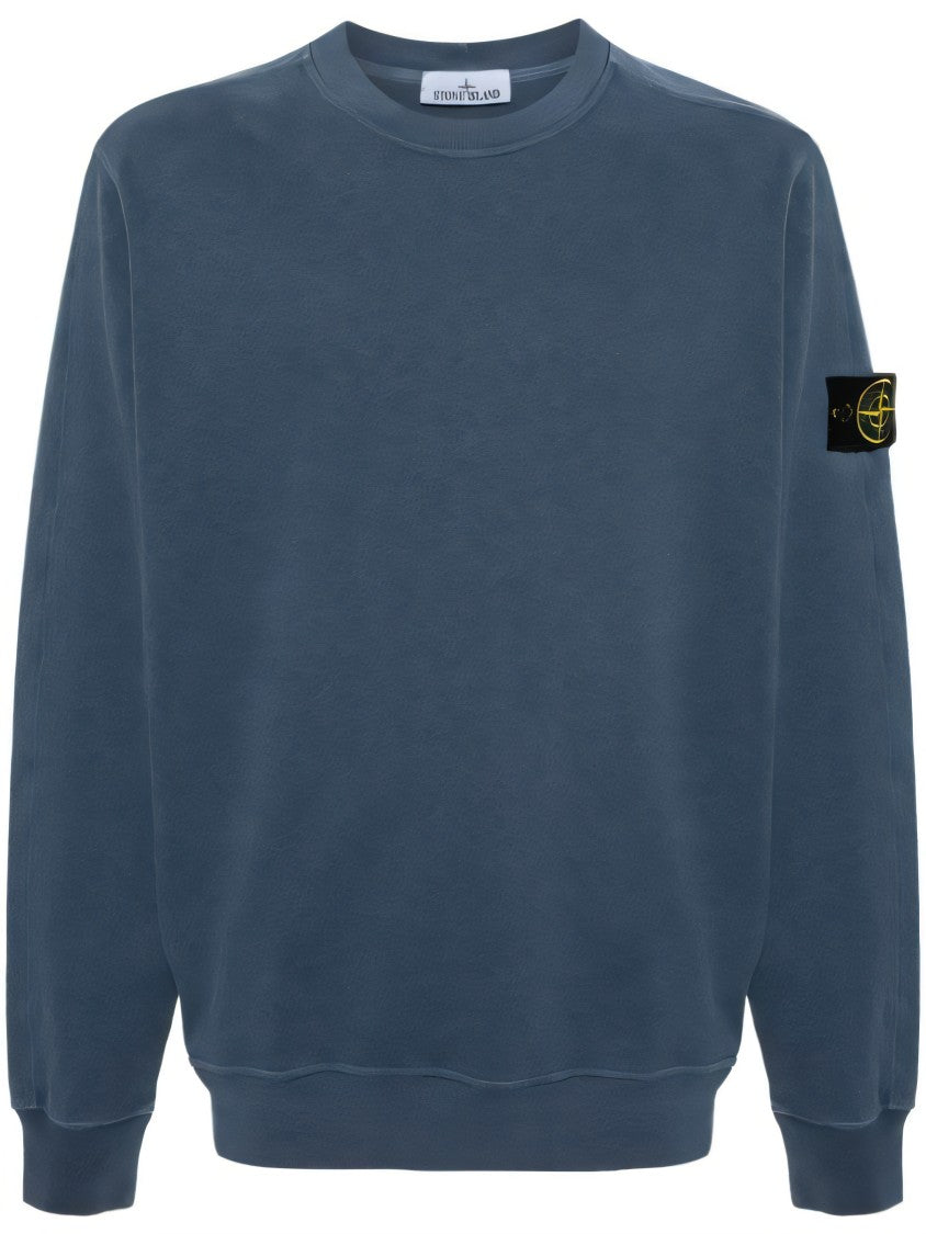 Stone Island Soft Blue Long Sleeve Sweatshirt