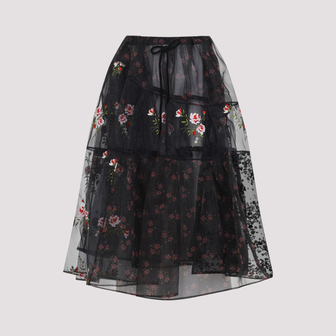 Simone Rocha Layered Black Midi Skirt