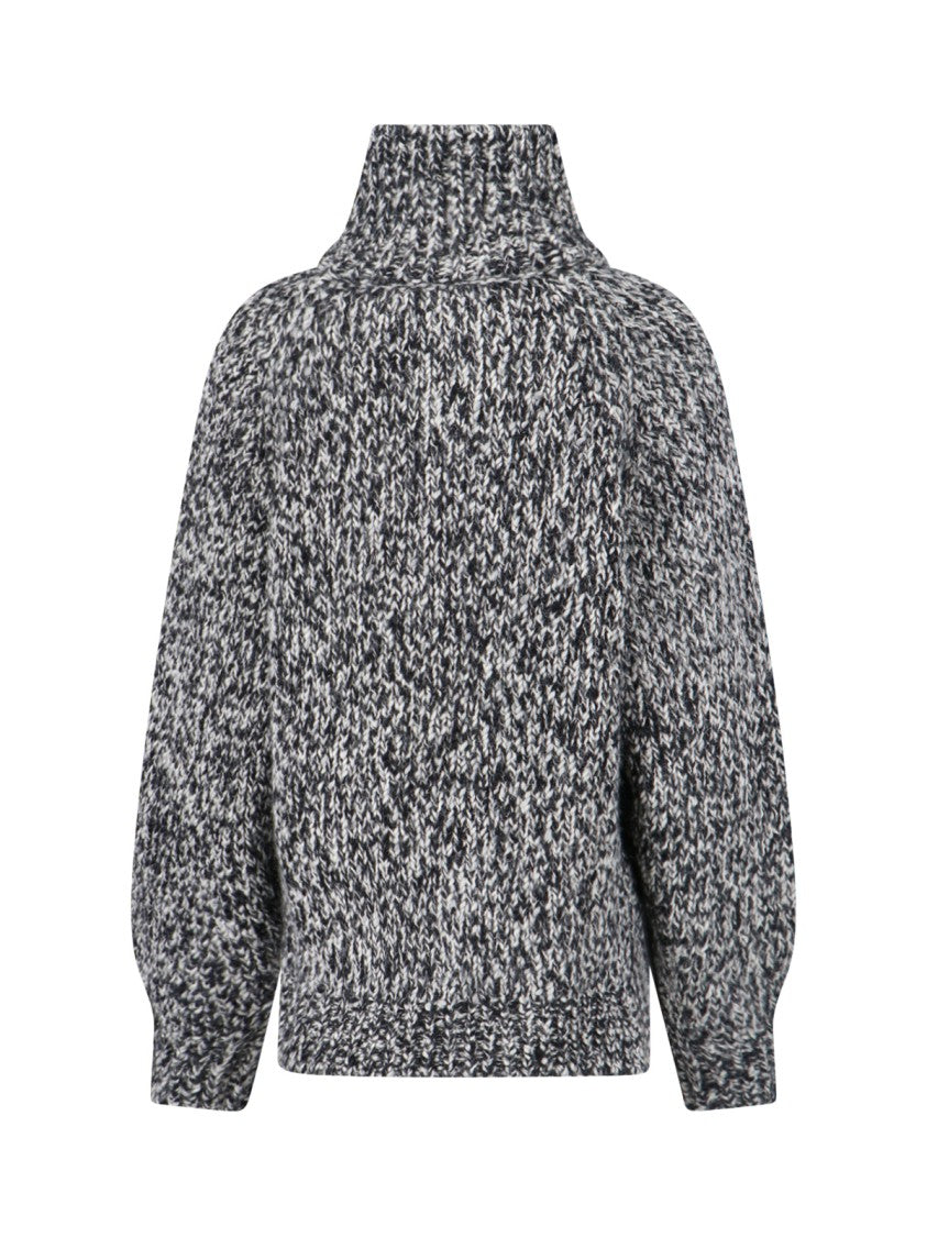 Filippa K Mélange Alpaca Sweater – Black And White