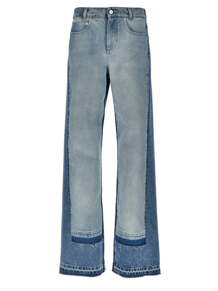 Stella Mccartney Two-Tone High-Waisted Denim Jeans