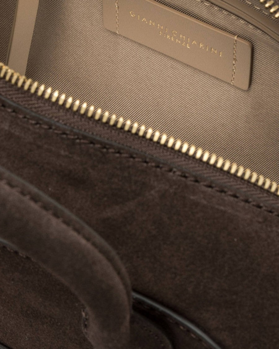 Gianni Chiarini Moka Gemma Suede Handbag