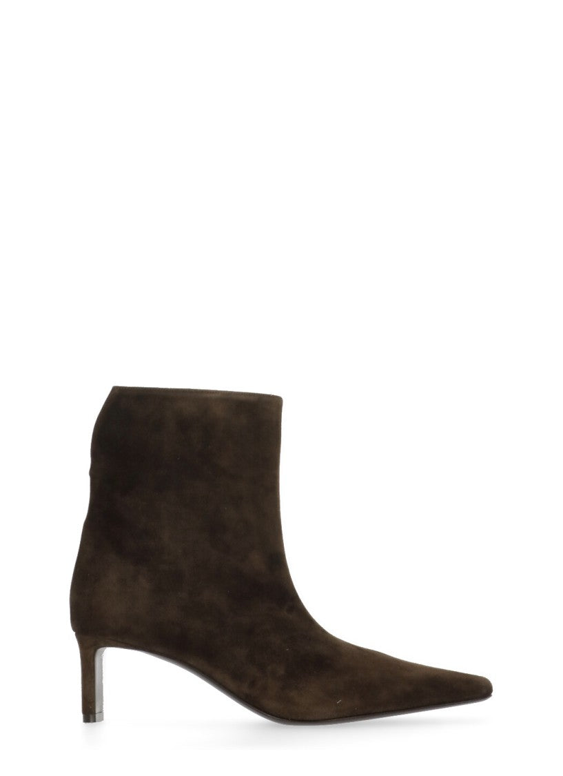 Khaite Brown Suede Leather Boots