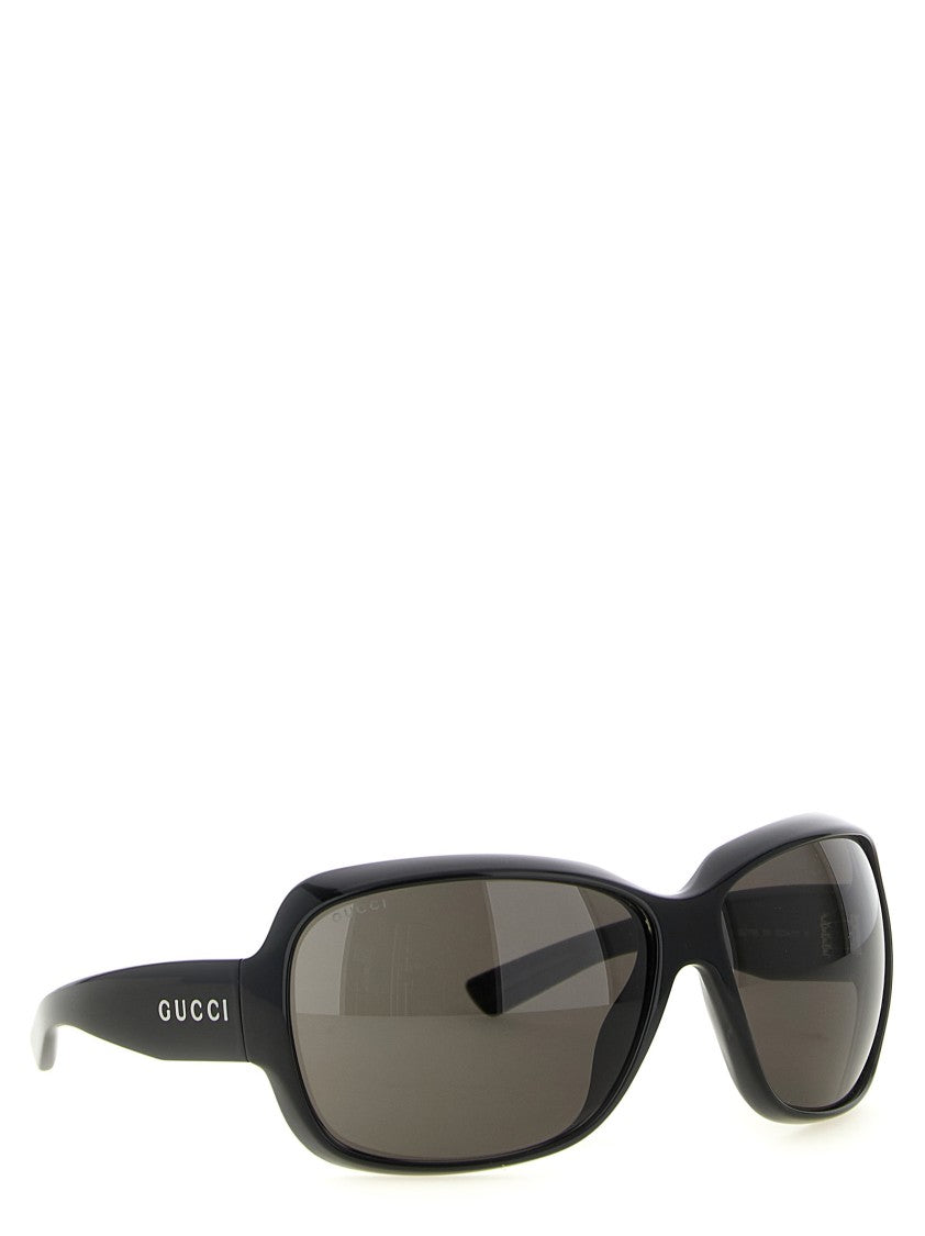 Gucci Square Design Sunglasses With Logo-Engraved Temples