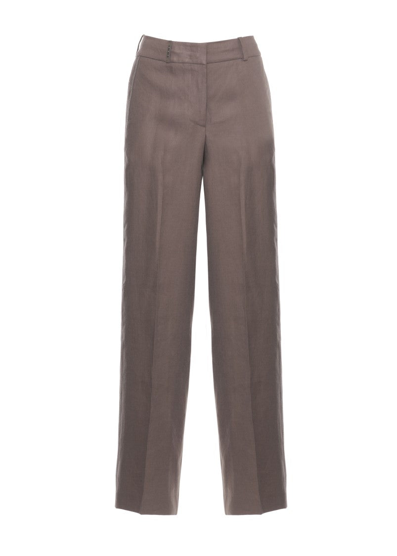 Peserico Brown Bright Light Point Pants