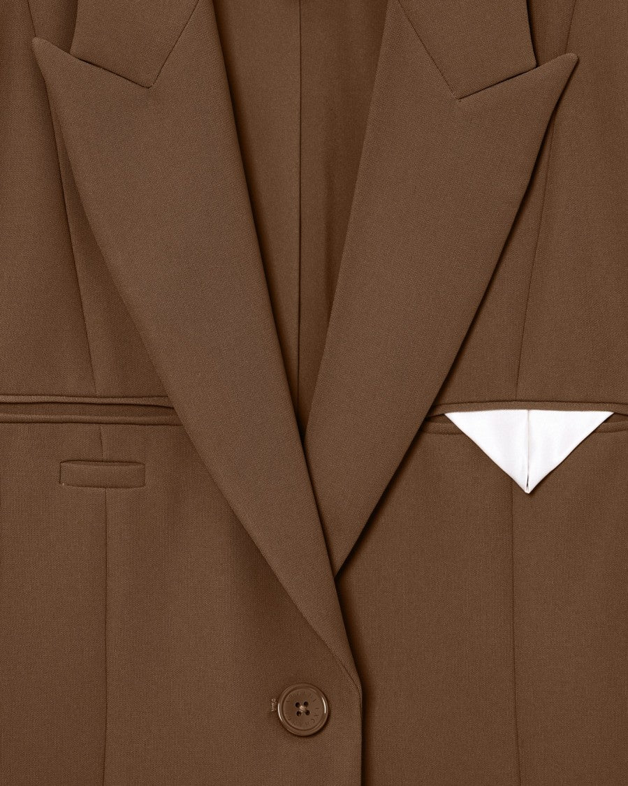 Armani Exchange Brown Distinctive Pocket Square Casual Jacket