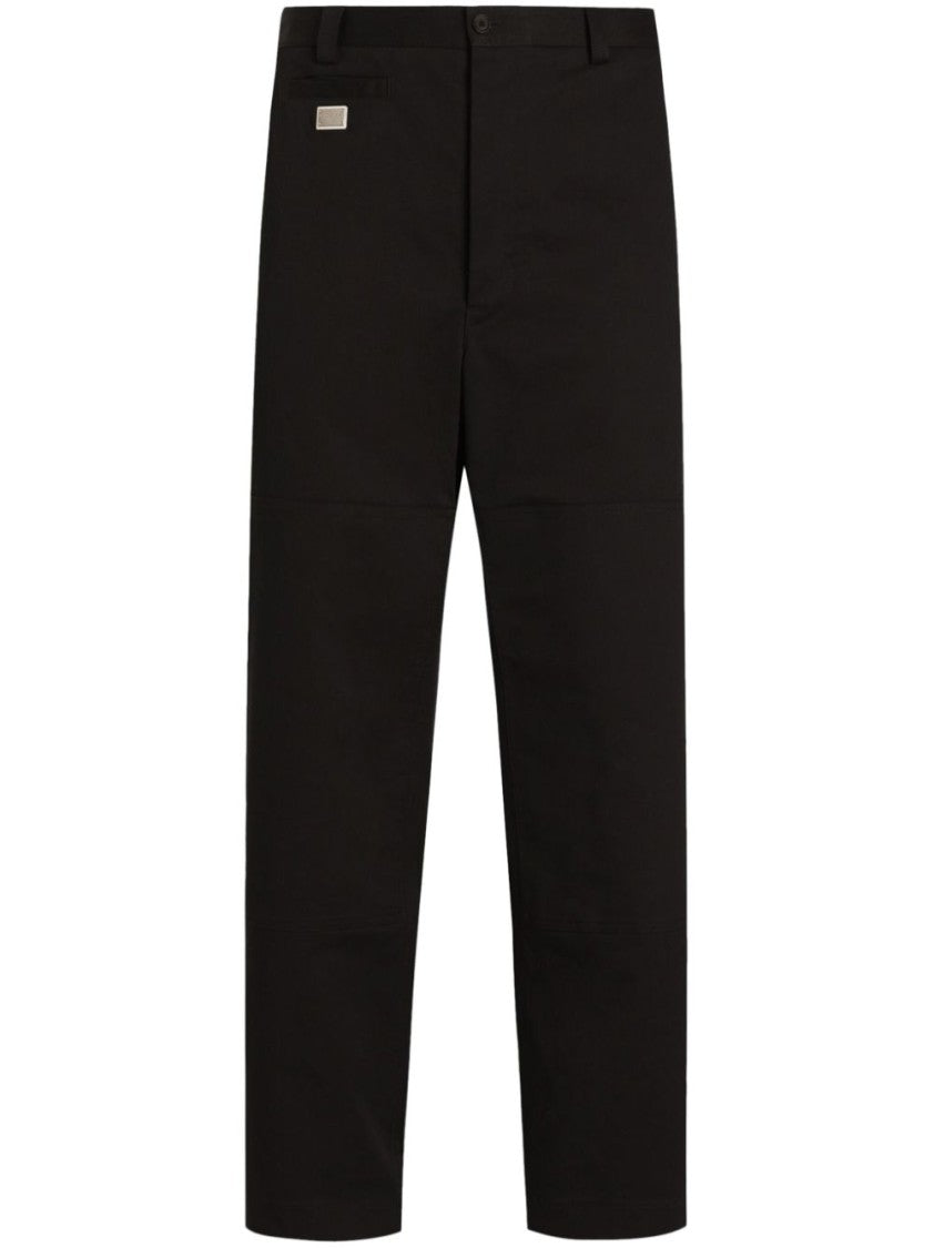 Dolce & Gabbana Tailored Black Trousers With Straight Leg Design