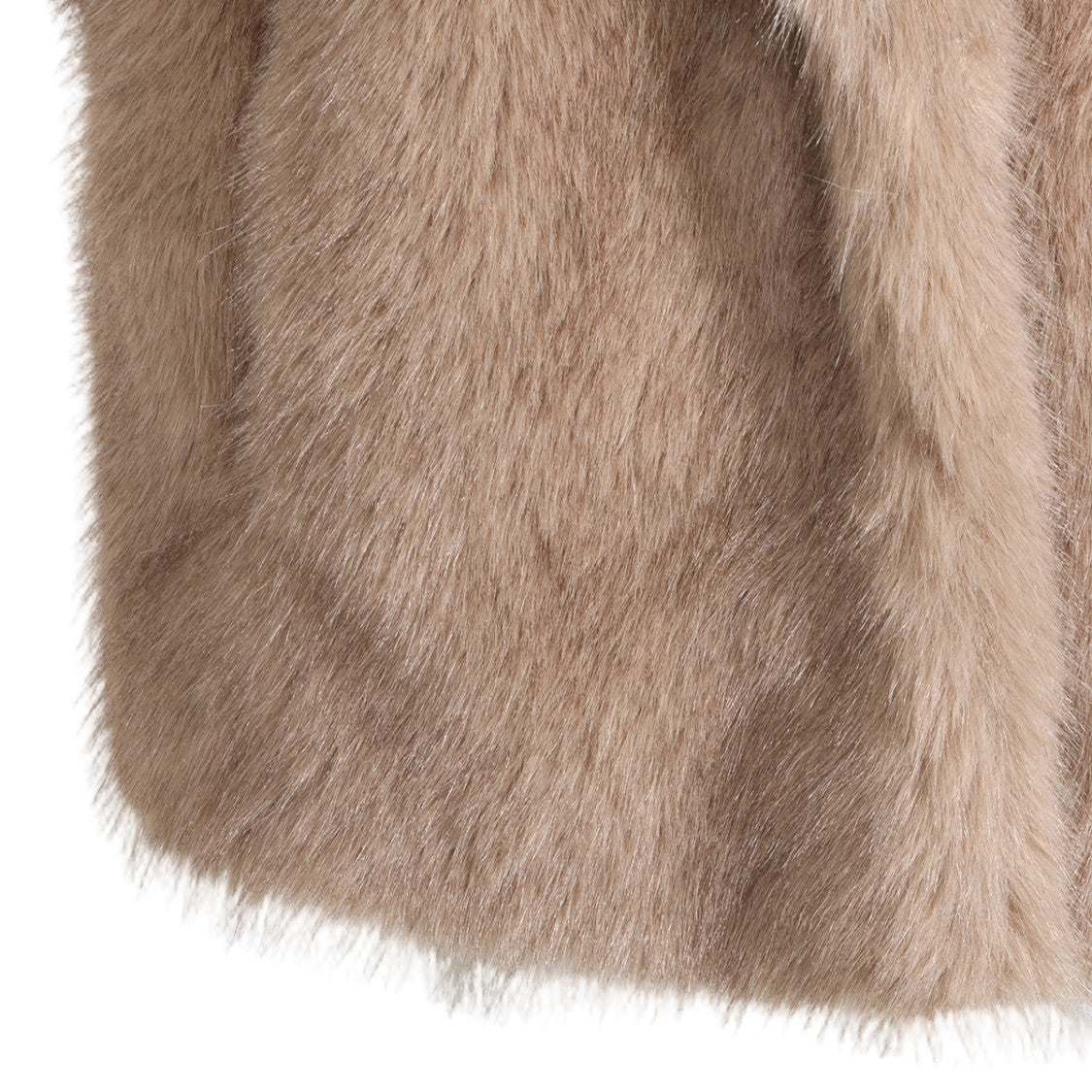 Stand Studio Sleeveless Notched Lapel Faux Fur Coat