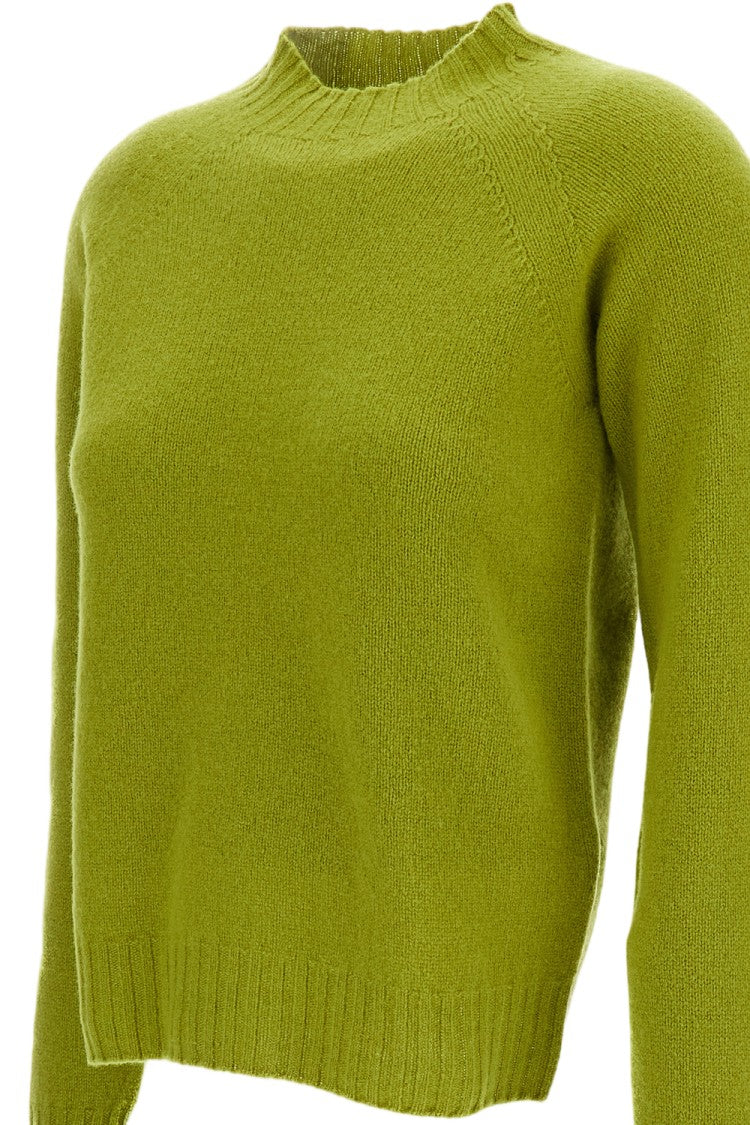 Drumohr Mock Neck Wool Pullover With Raglan Sleeves