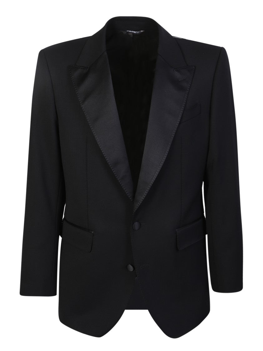 Dolce & Gabbana Black Wool Suits