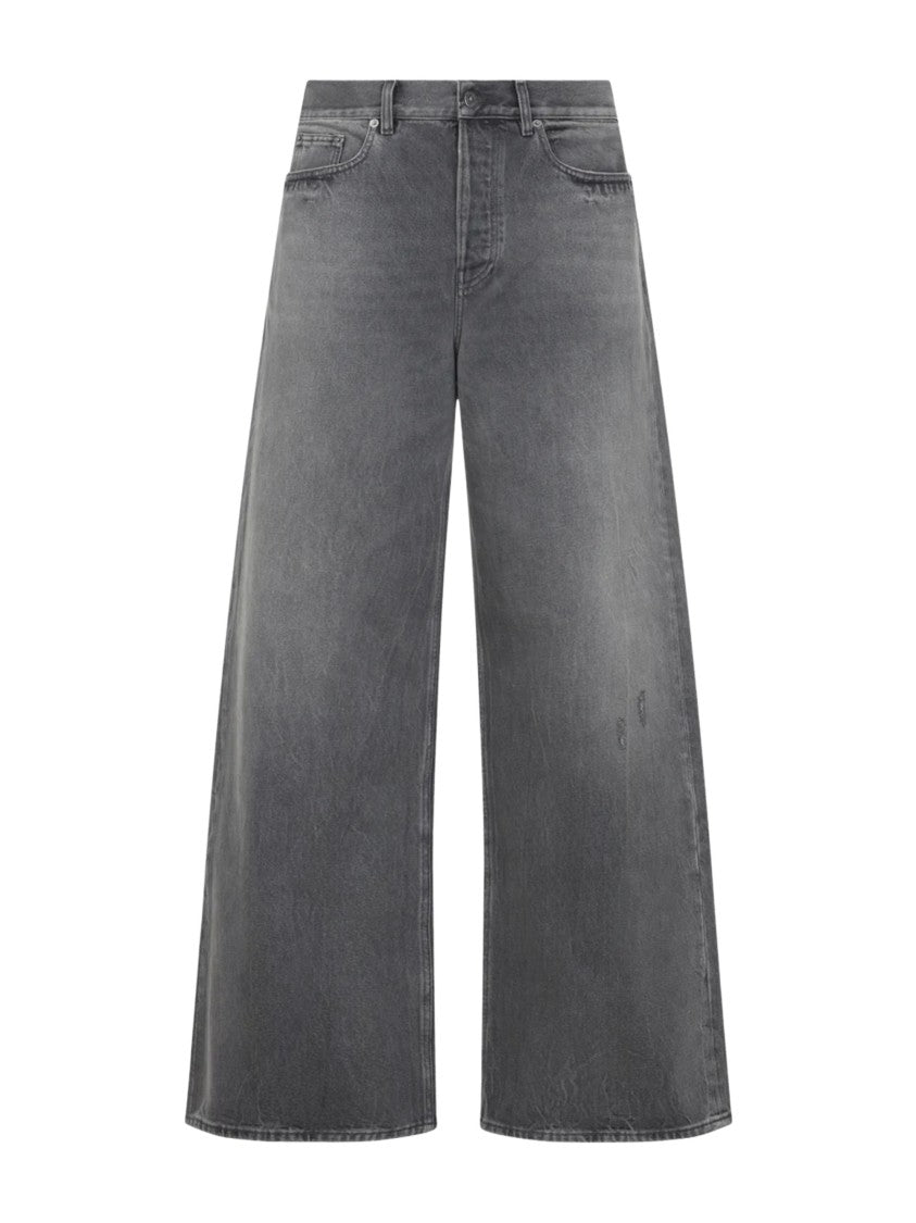 Golden Goose Grey Worn Effect Cotton Jeans