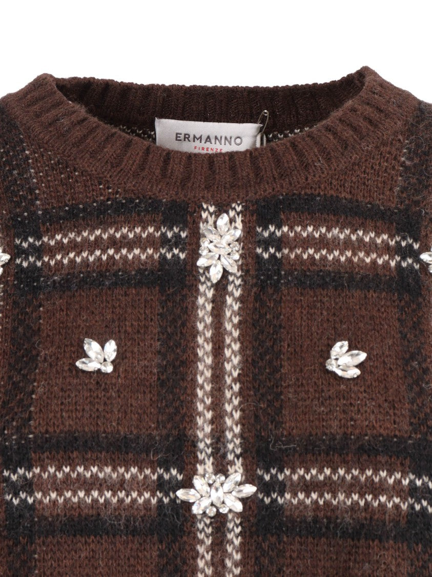 Ermanno Scervino Finely Knit Sweater With Classic Crew Neckline