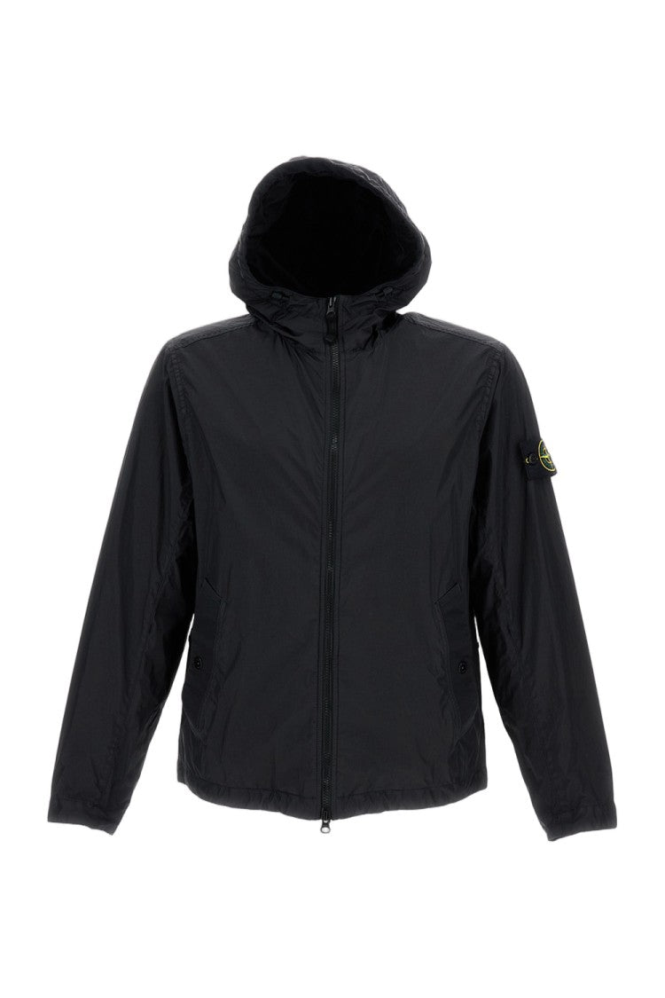 Stone Island Hooded Jacket With Double Slider Zip