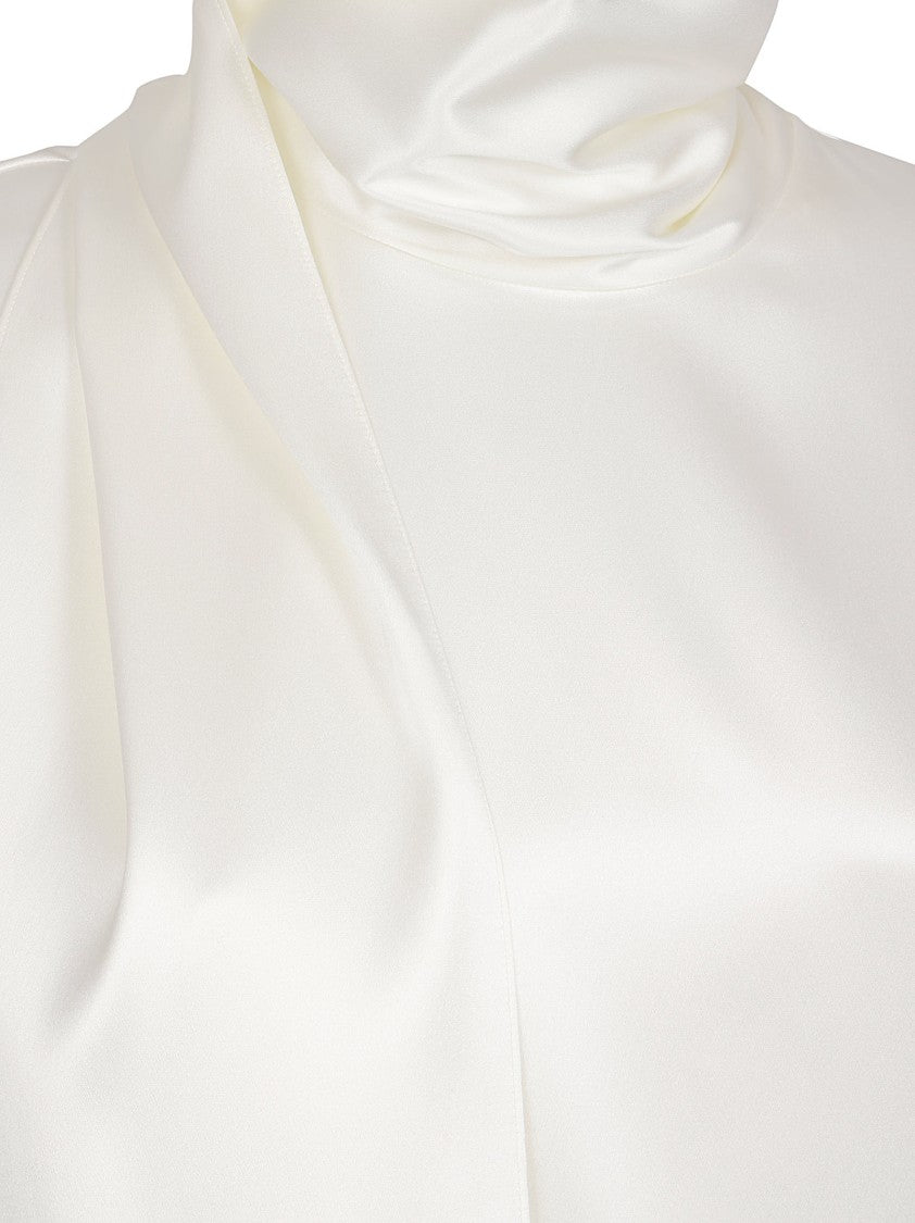 Bottega Veneta Draped Asymmetrical Overlay Top