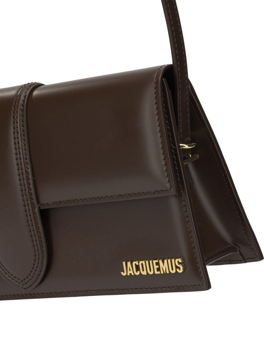 Jacquemus Structured Brown Calf Leather Shoulder Bag