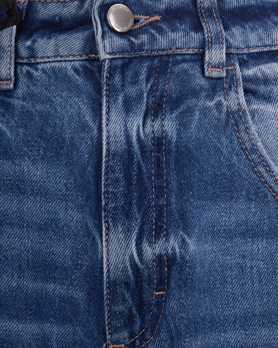 Icon Denim Wide-Leg Denim Jeans With Medium Rise And Classic Finish