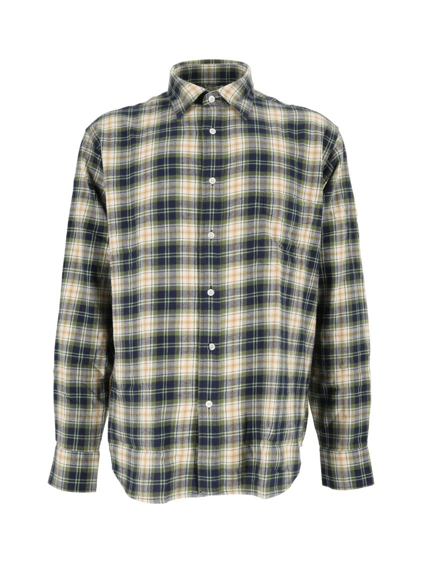 Aspesi Fred Long-Sleeve Plaid Cotton Shirt