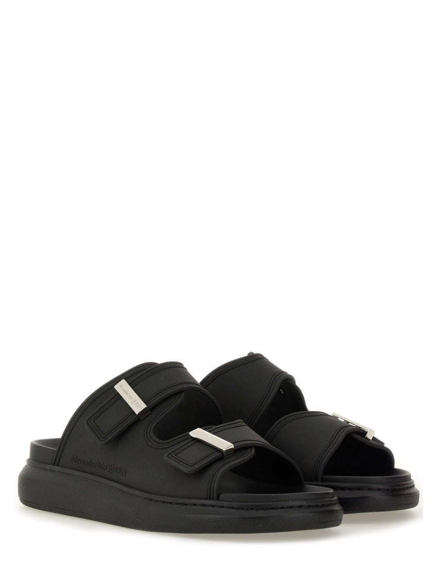 Alexander Mcqueen Hybrid Double Buckle Slide Tpu Sandals