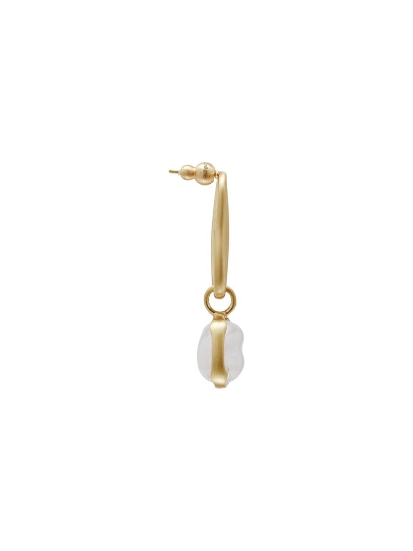 Cult Gaia Abstract Hoop Faux Pearl Earrings