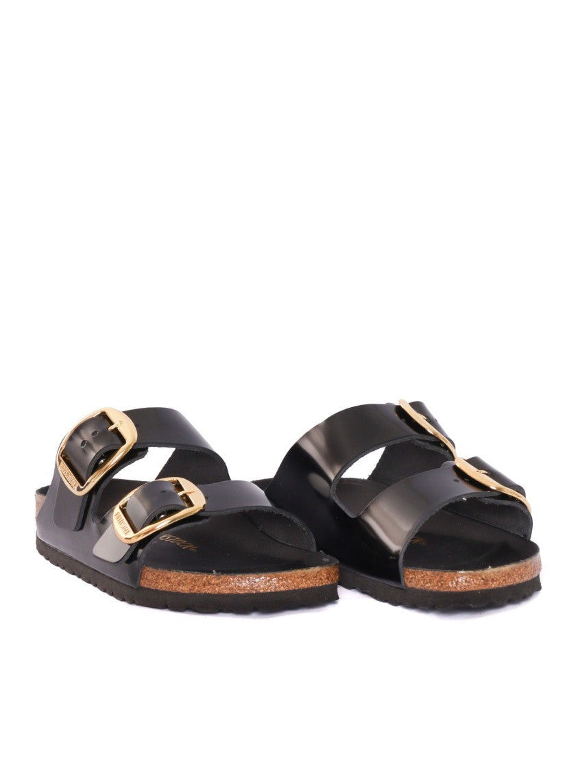 Birkenstock Black Arizona Natural Leather Slide Sandal