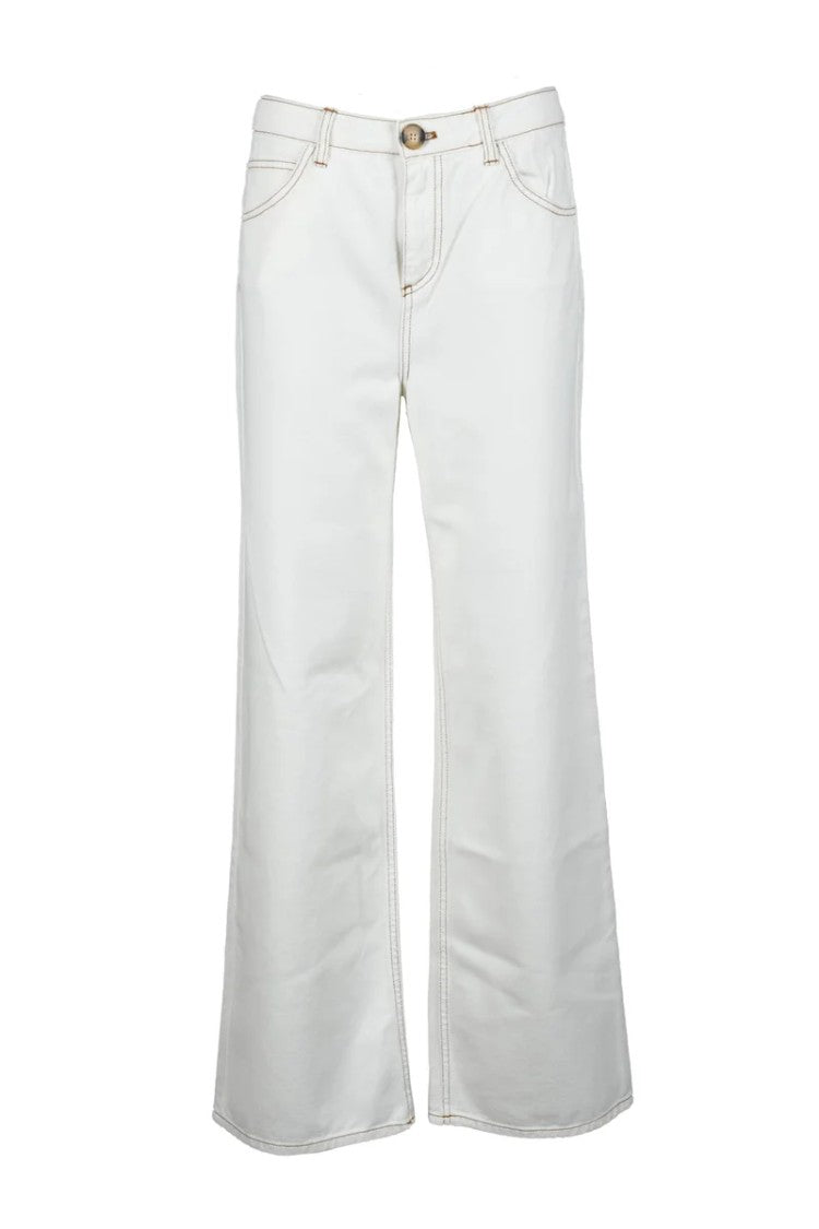 L Autre Chose Brown Cotton Women Jeans