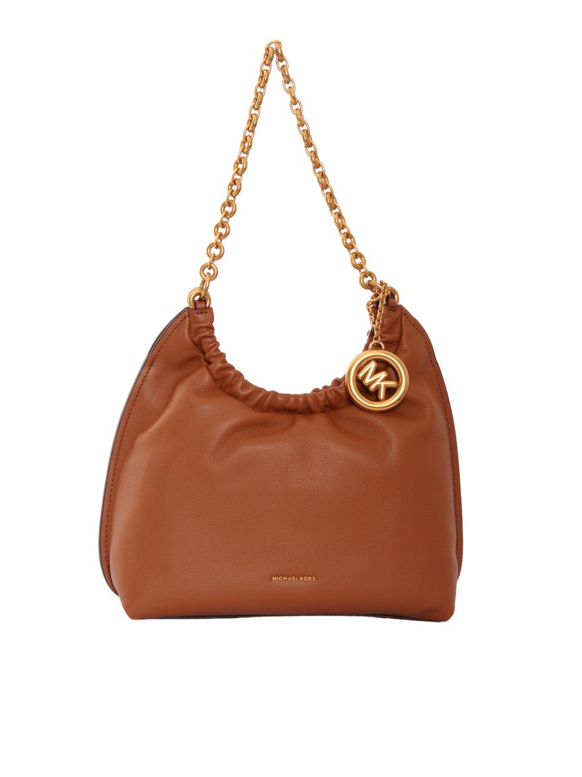 Michael Kors Gold Chain Leather Cinch Pouch