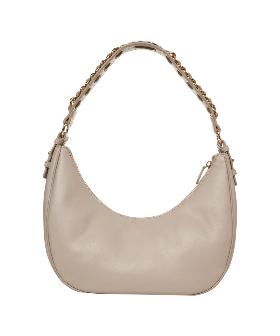 Liu Jo Half-Moon Leather Handbag With Chain Strap