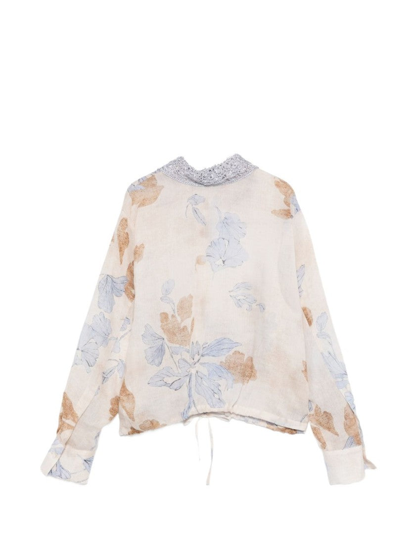 Seventy Sergio Tegon Relaxed Long-Sleeved Shirt With Floral Prints