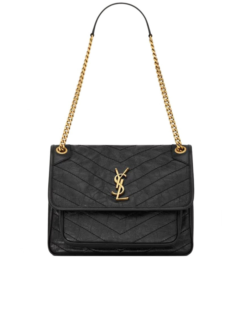 Saint Laurent Niki M Chevron-Quilted Chain Shoulder Bag