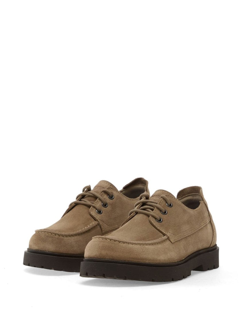 Birkenstock Taupe Highwood Moc Suede Flat Moccasins