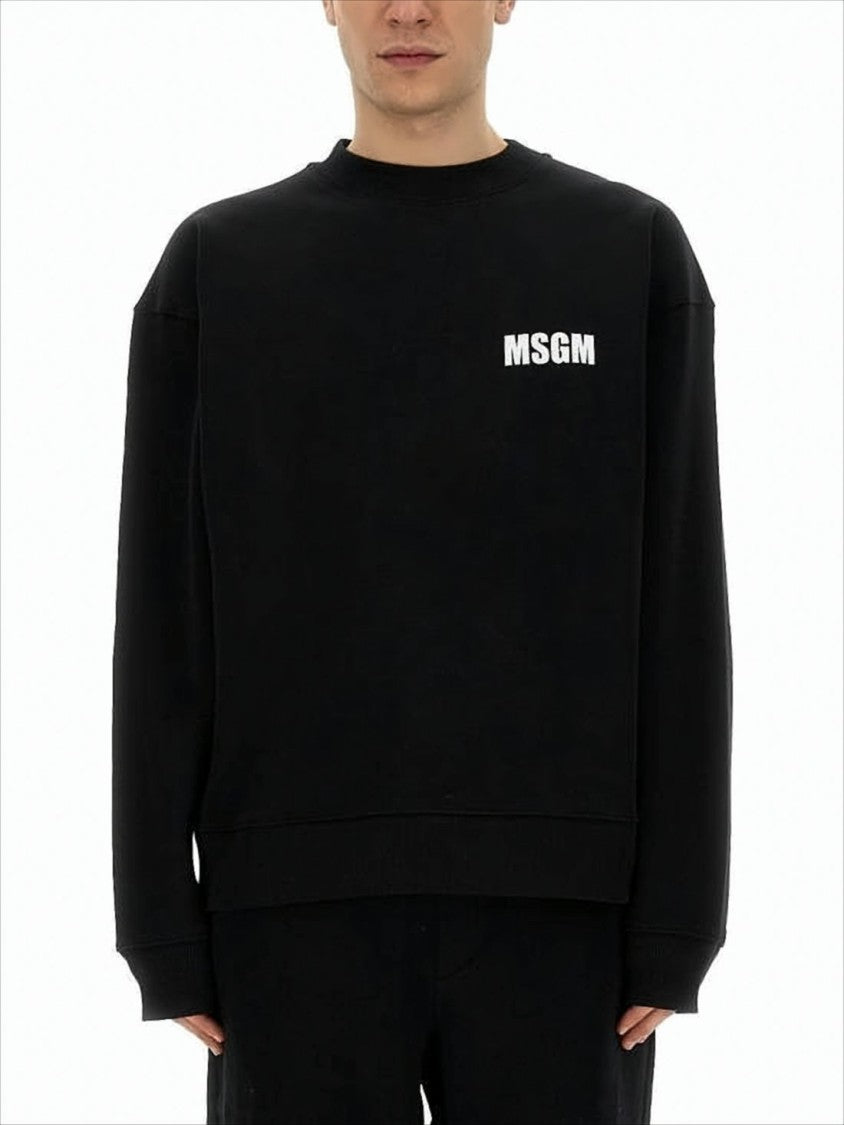 Msgm Relaxed-Fit Long Sleeve T-Shirt With Graphic Print