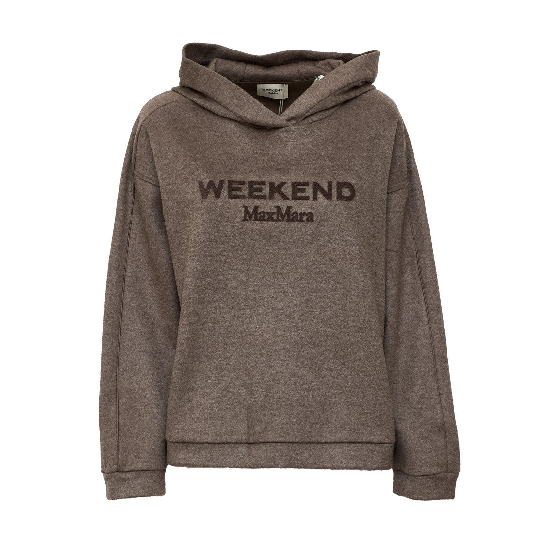 Max Mara Vetrino Logo Detail Jersey Drap Hoodie