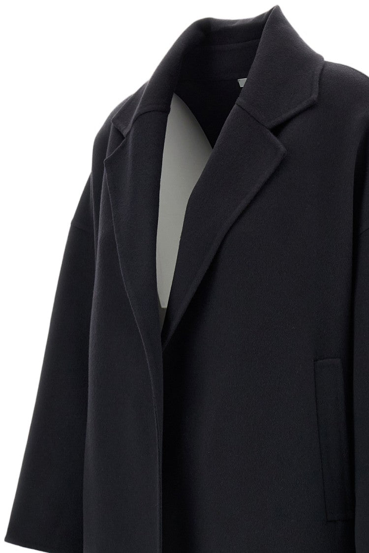 Dusan Unlined Cashmere Coat With Classic Open Lapels And Oversized Silhouette