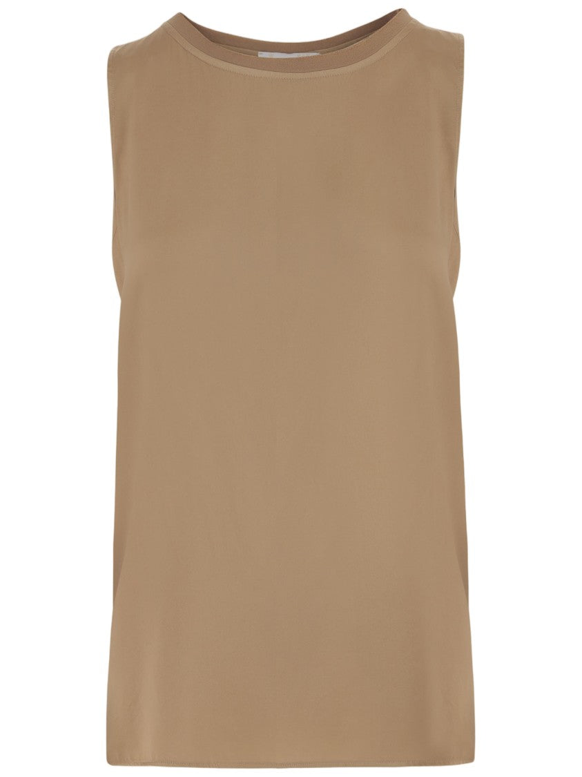 Q-Wins Sleeveless Stretch Cotton Top