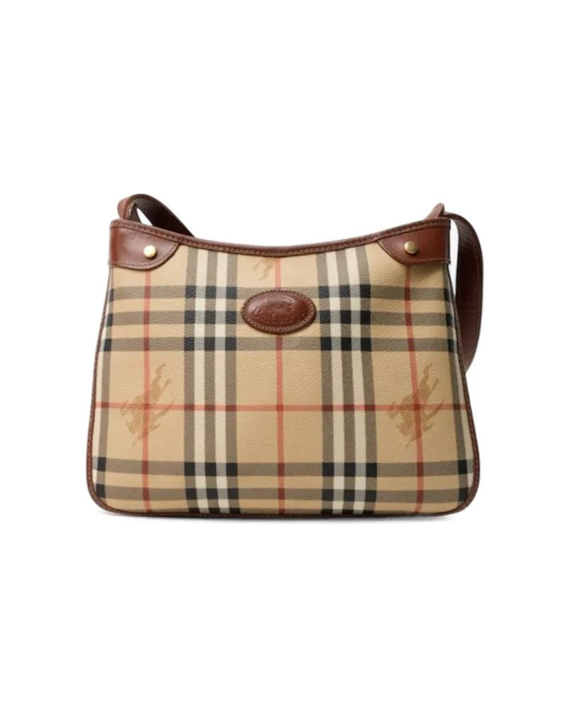 Burberry Shoulder Bag Square Check Brown