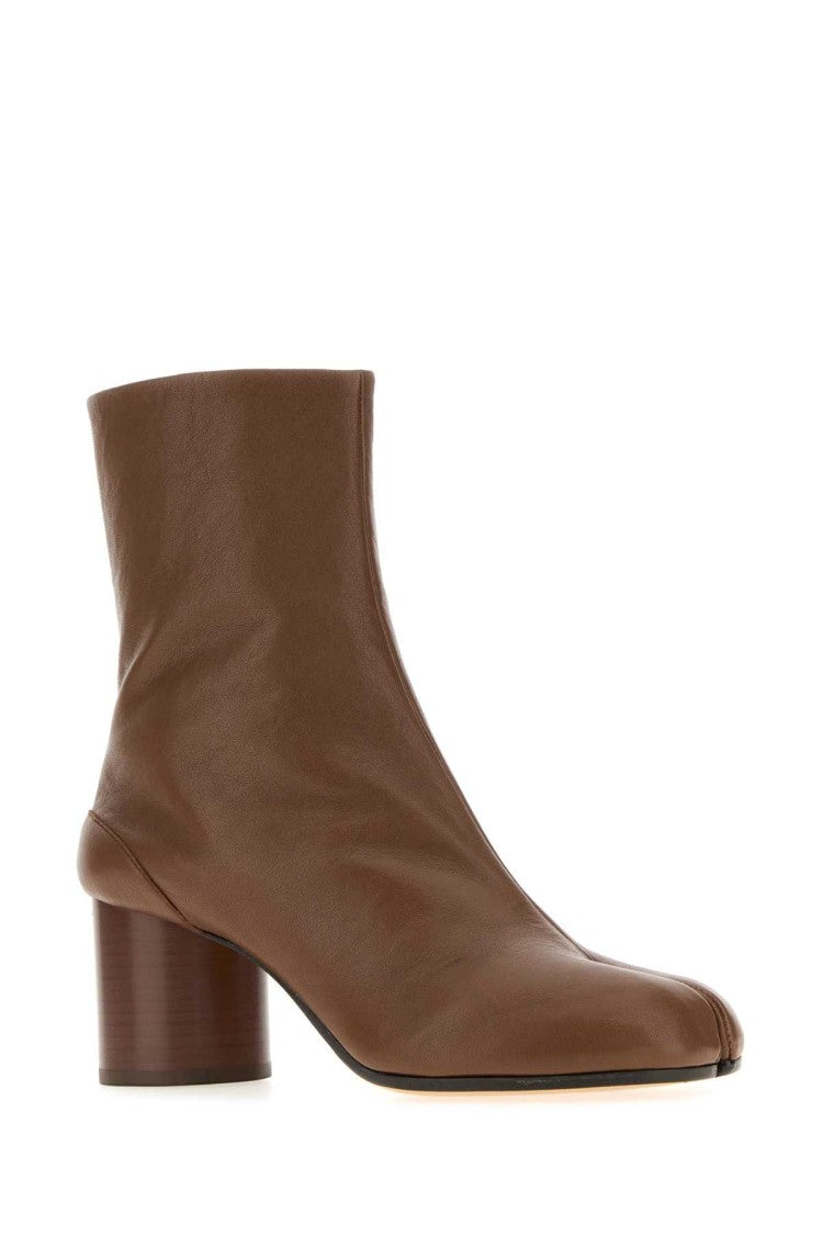 Maison Margiela Brown Leather Tabi Ankle Boots