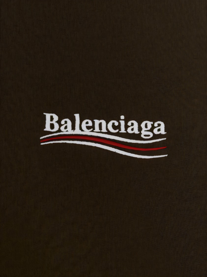 Balenciaga Relaxed Fit Brown Cotton Hoodie