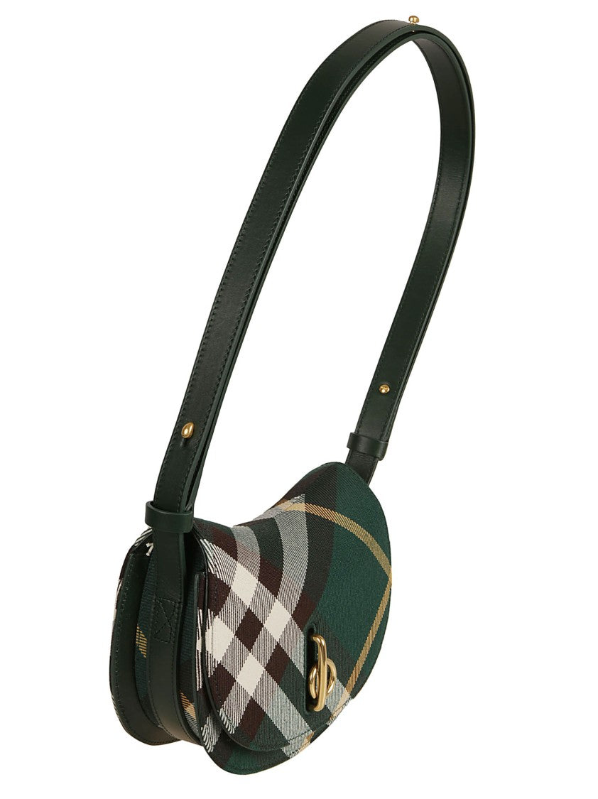 Burberry Half-Moon Green Plaid Bag