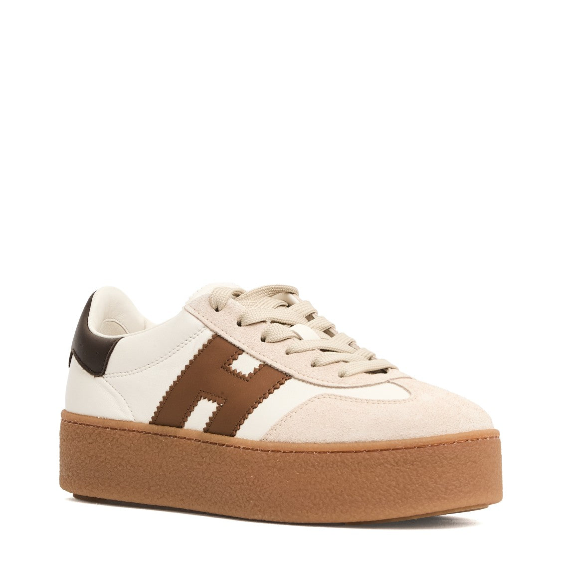 Hogan H698 White Cognac Sneakers