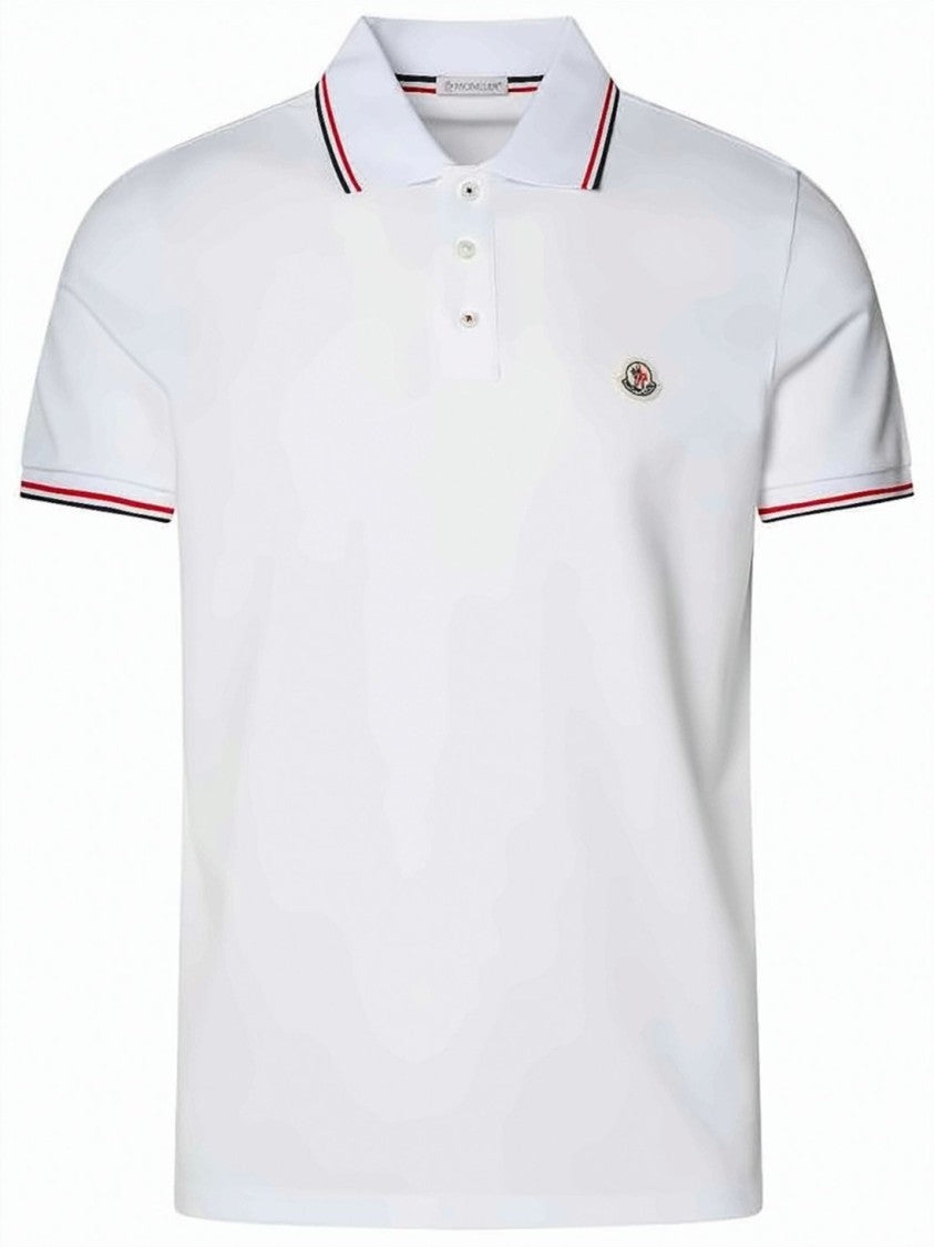Moncler Short-Sleeve Cotton Piqué Polo Shirt