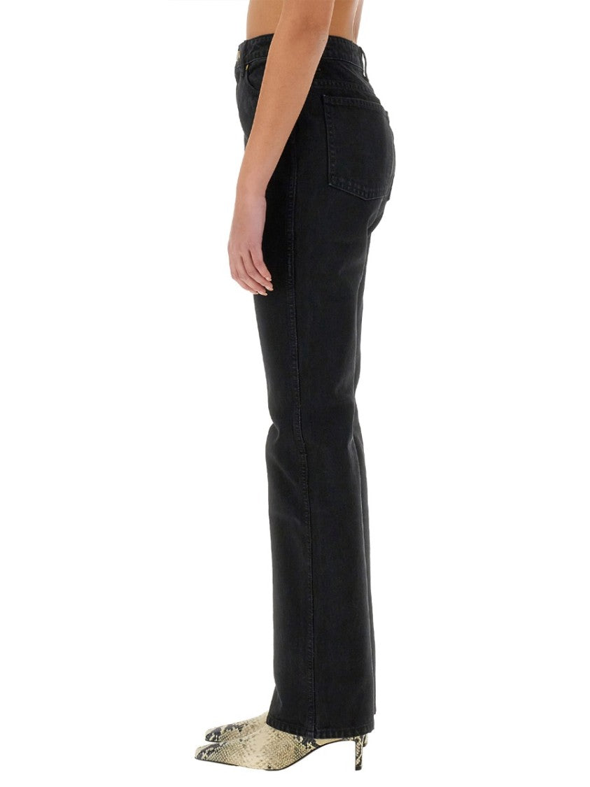 Khaite Black Danielle Cotton Straight Leg Jeans
