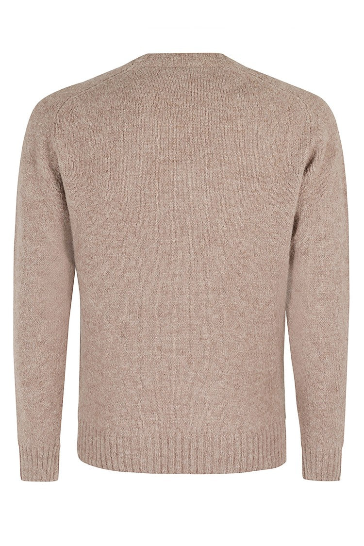 Filippo De Laurentiis Ecru Alpaca Blend Crewneck Sweater