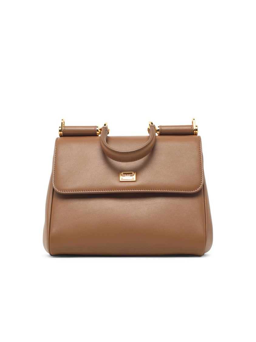 Dolce & Gabbana Brown My Sicily Calf Leather Shoulder Bag
